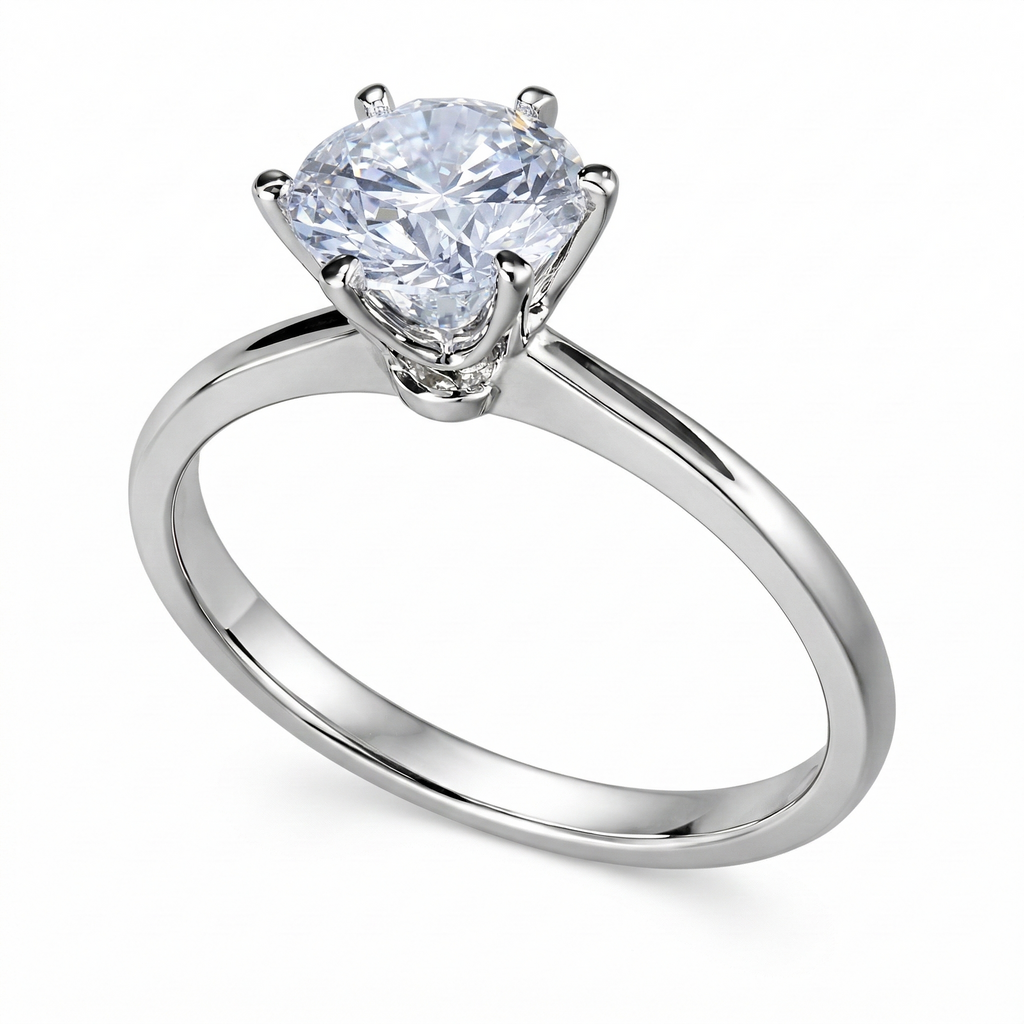 Six-Prong Round Brilliant Lab Diamond Ring