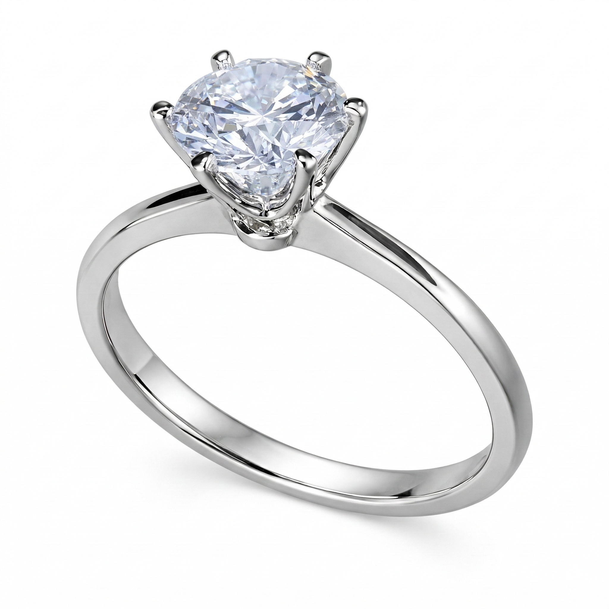 Six-Prong Round Brilliant Lab Diamond Ring