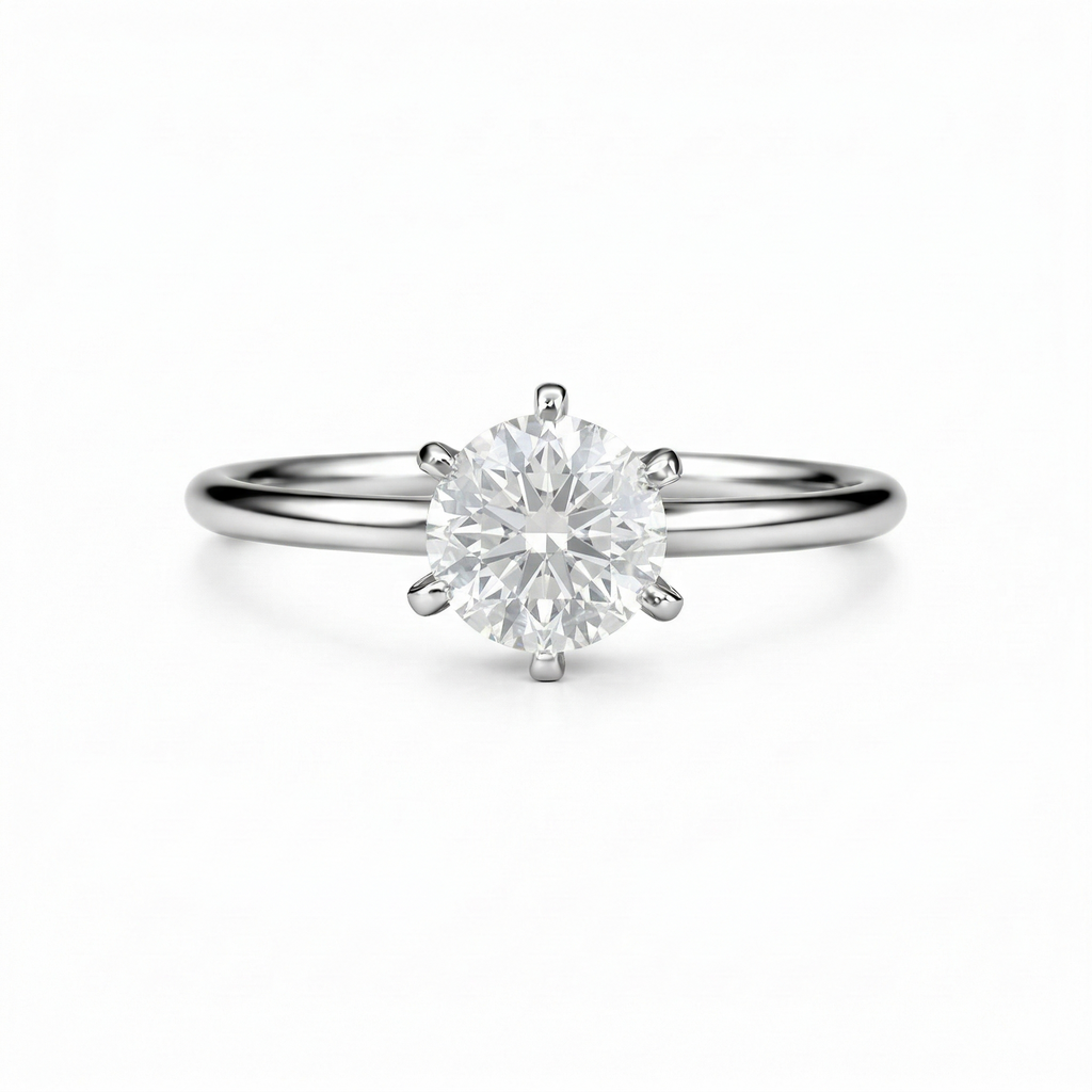 Six-Prong Round Brilliant Lab Diamond Ring