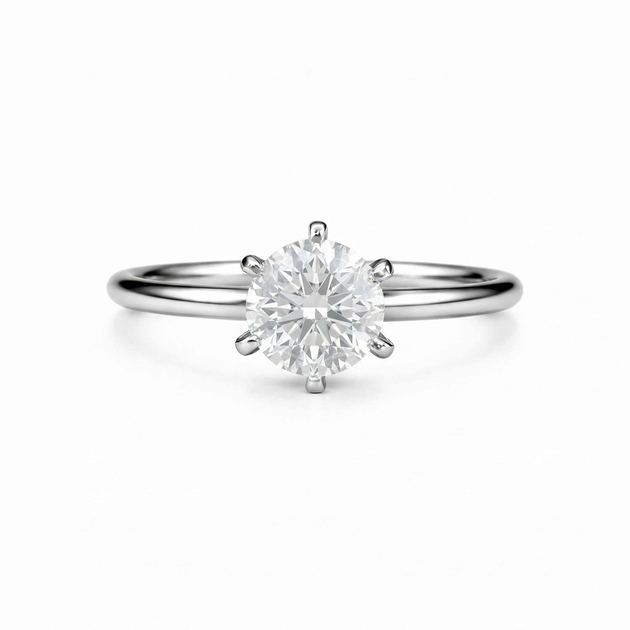 Six-Prong Round Brilliant Lab Diamond Ring