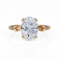 Roman Column Oval Lab Diamond Ring