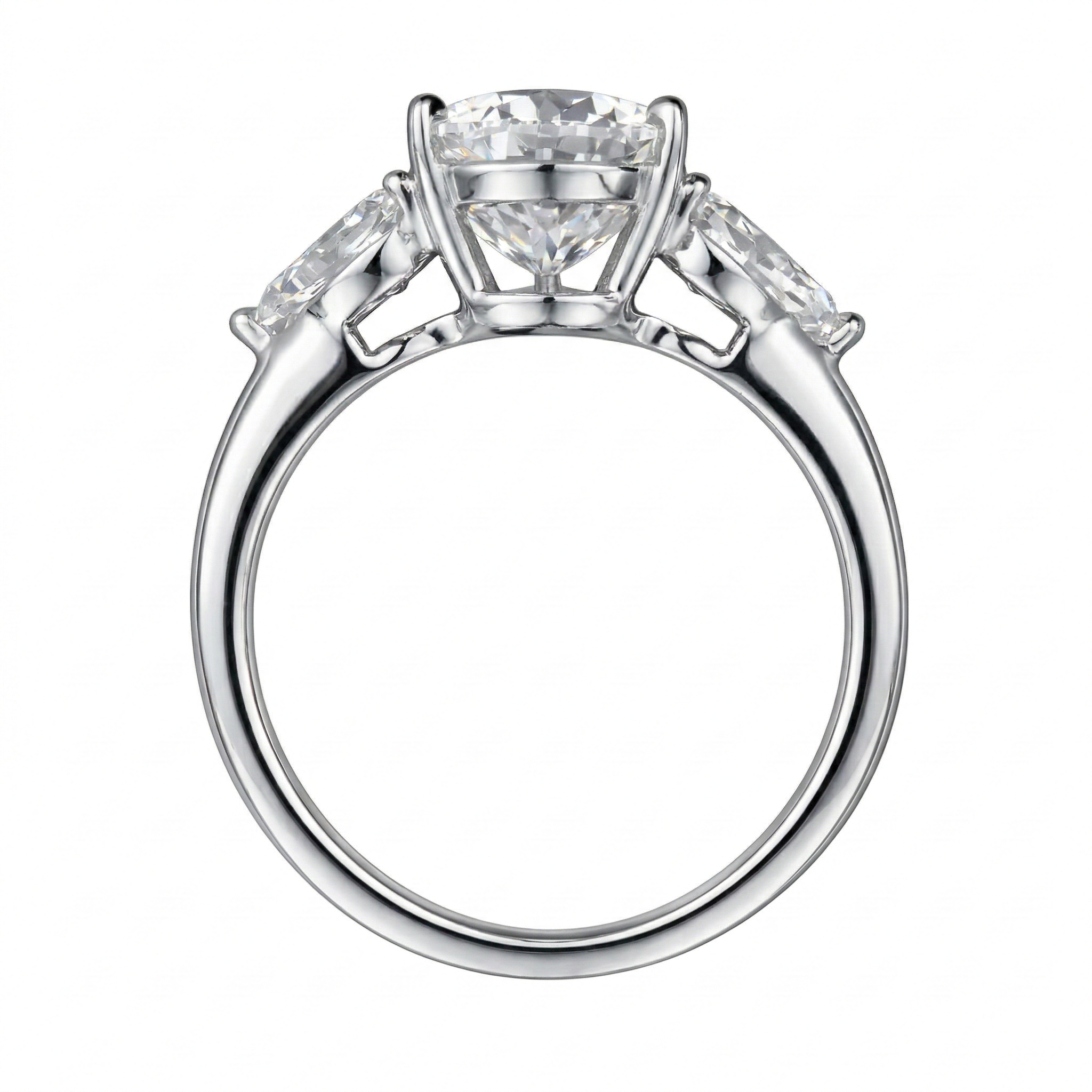 Three-Stone Pear Lab Diamond Ring