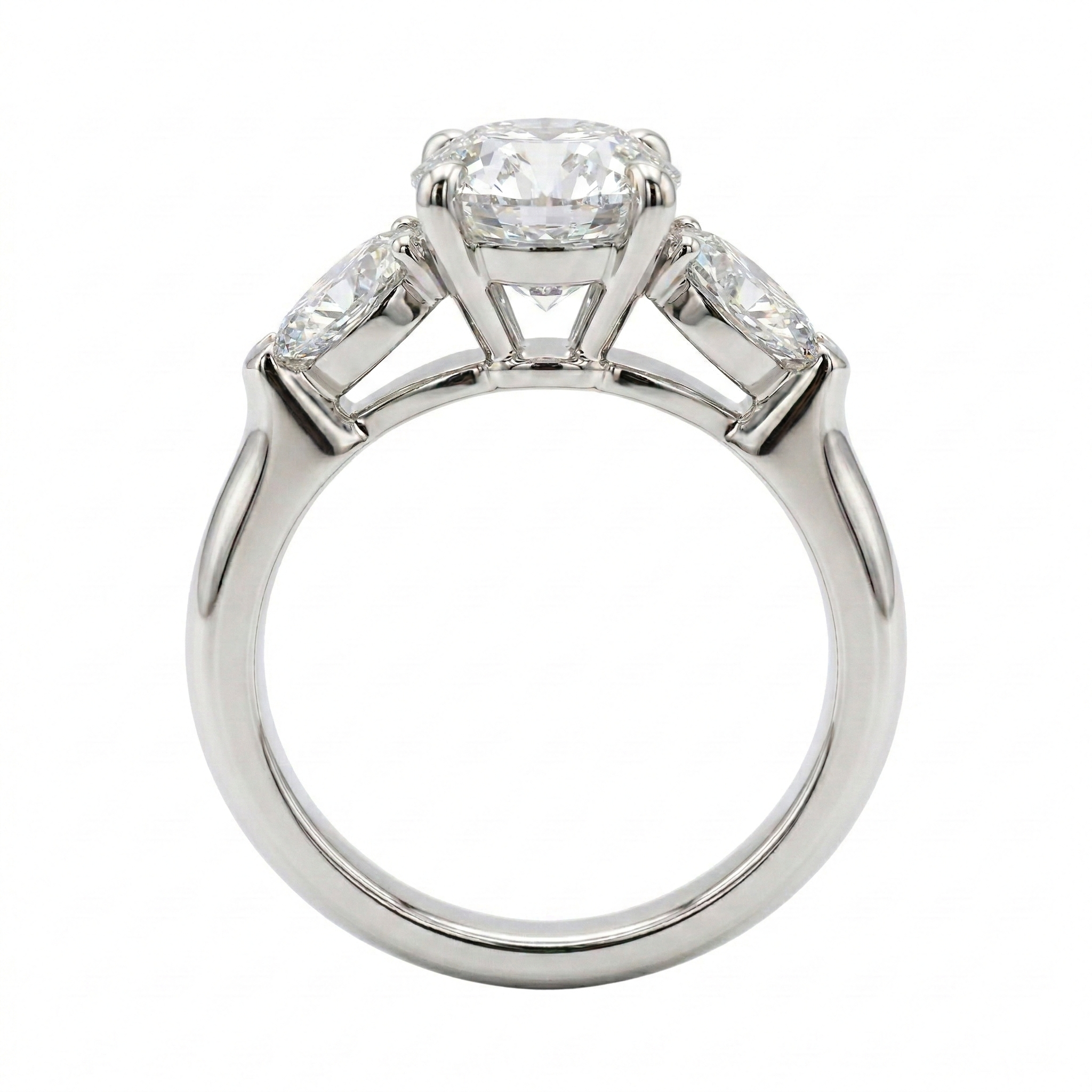 Three-Stone Round Lab Diamond Ring