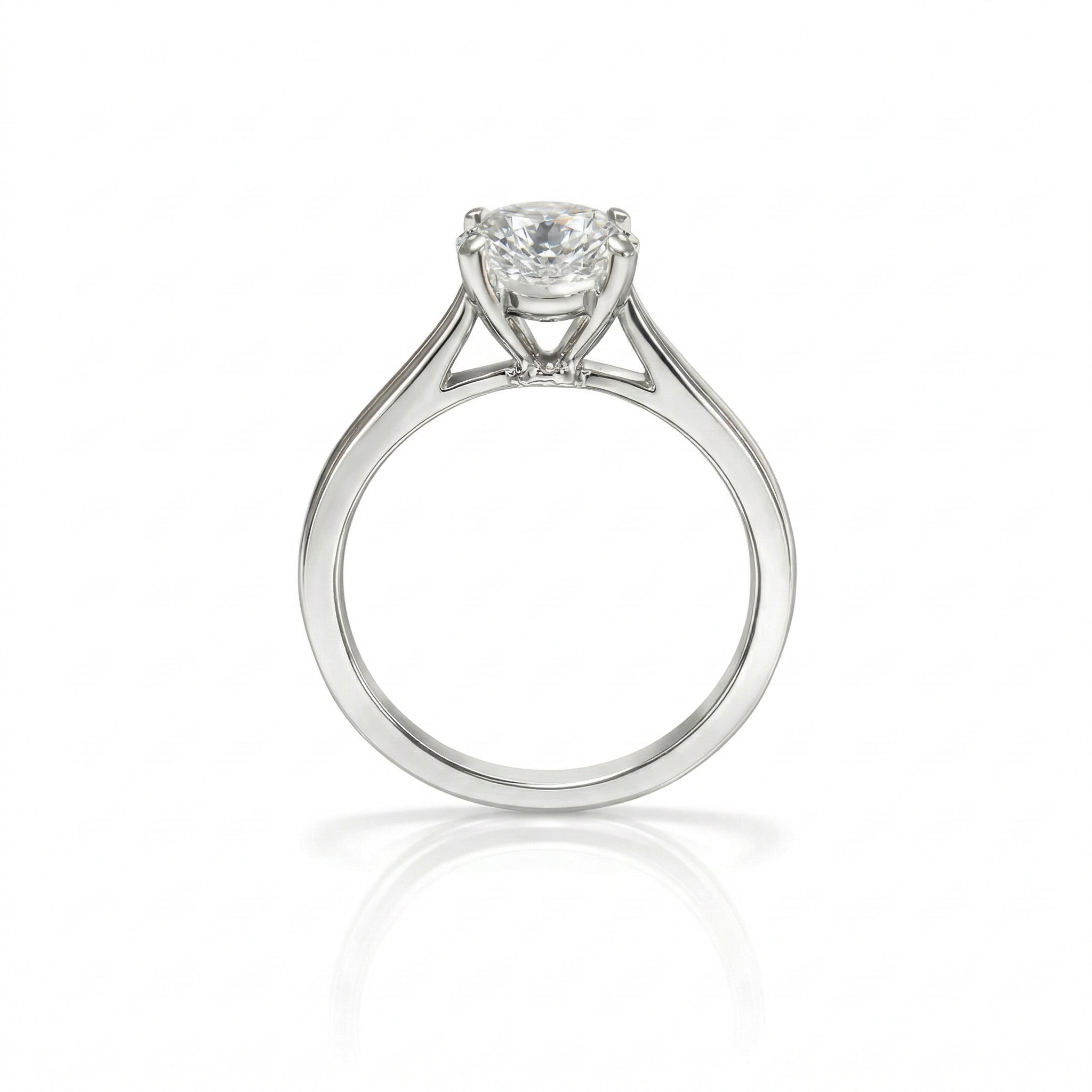 Four-Prong Round Brilliant Lab Diamond Ring
