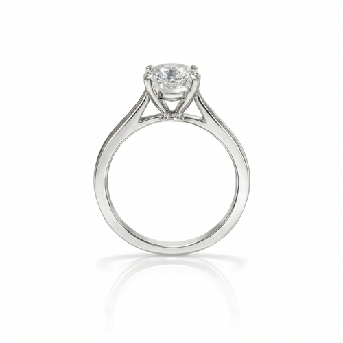 Four-Prong Round Brilliant Lab Diamond Ring