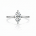 Four-Prong Marquise Lab Diamond Ring