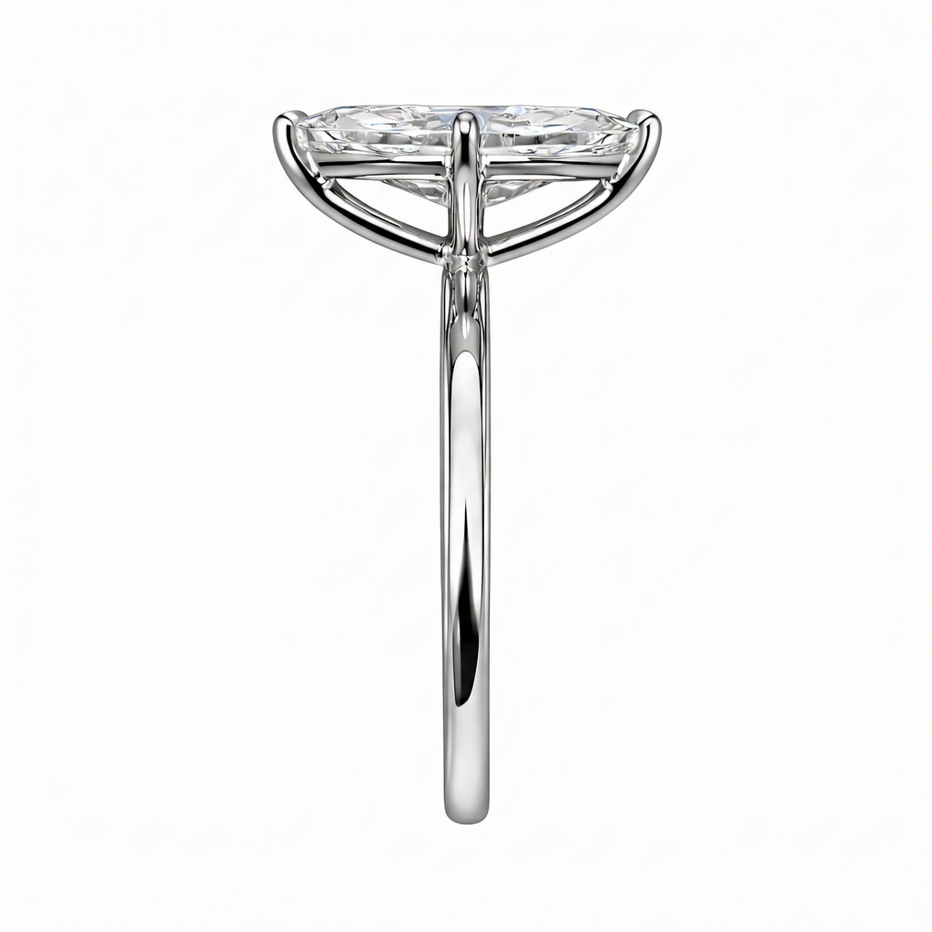 Four-Prong Marquise Lab Diamond Ring