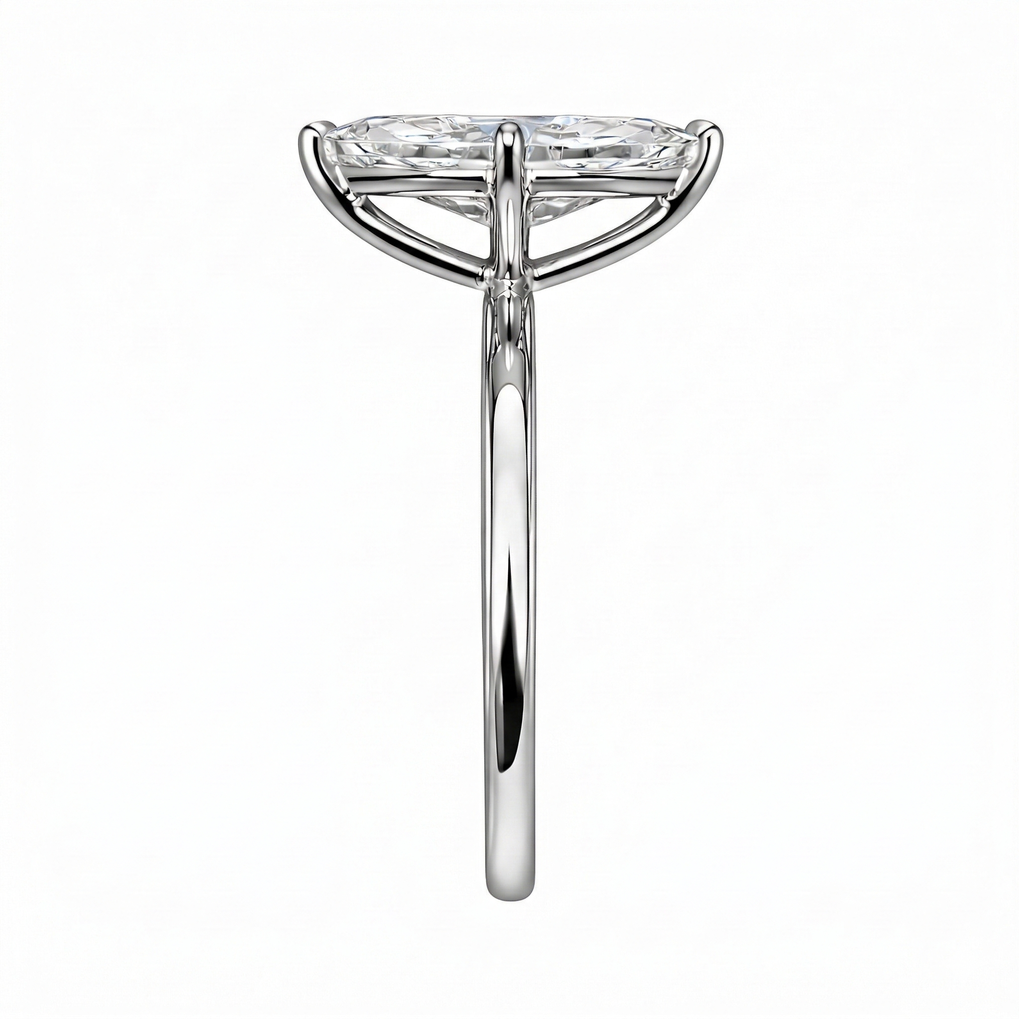 Four-Prong Marquise Lab Diamond Ring