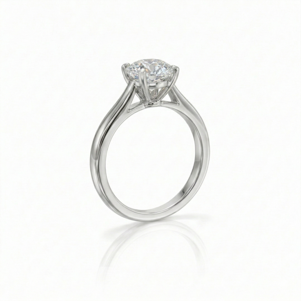 Four-Prong Round Brilliant Lab Diamond Ring