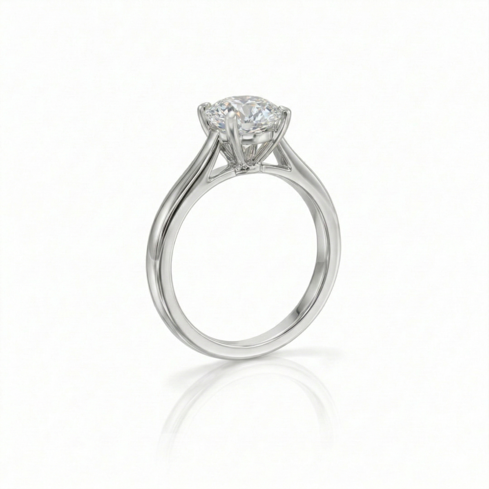 Four-Prong Round Brilliant Lab Diamond Ring