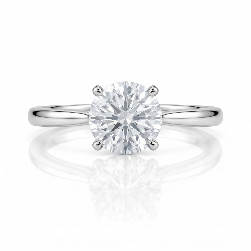 Four-Prong Round Brilliant Lab Diamond Ring