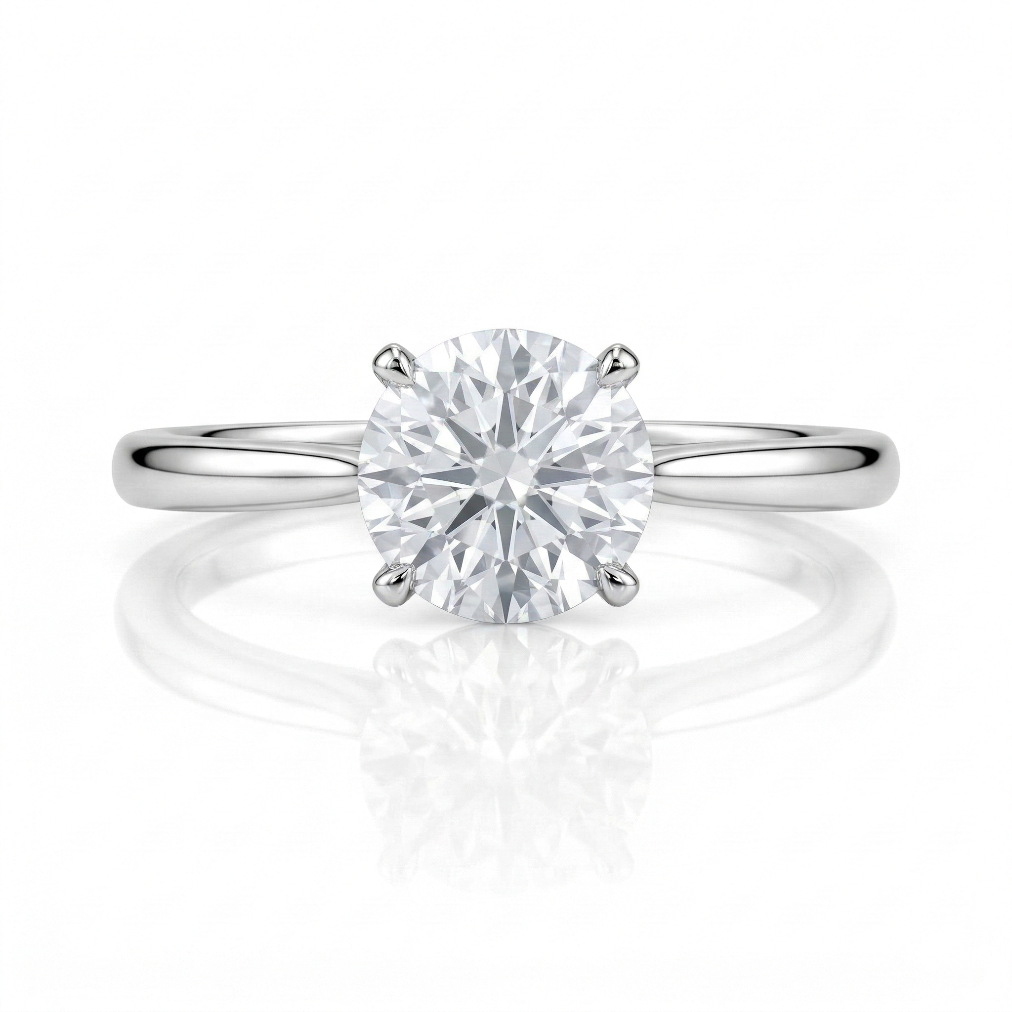 Four-Prong Round Brilliant Lab Diamond Ring