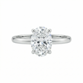Four-Prong Oval Lab Diamond Ring