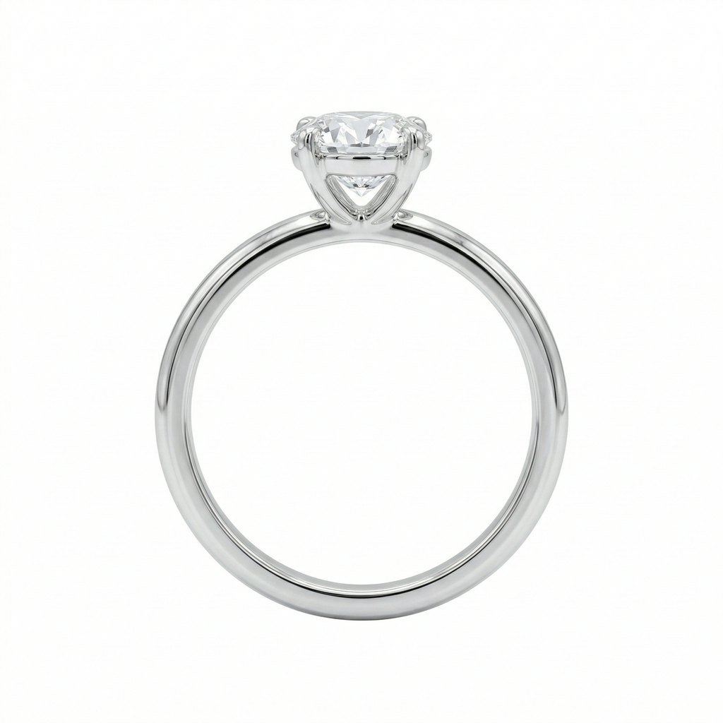 Four-Prong Oval Lab Diamond Ring