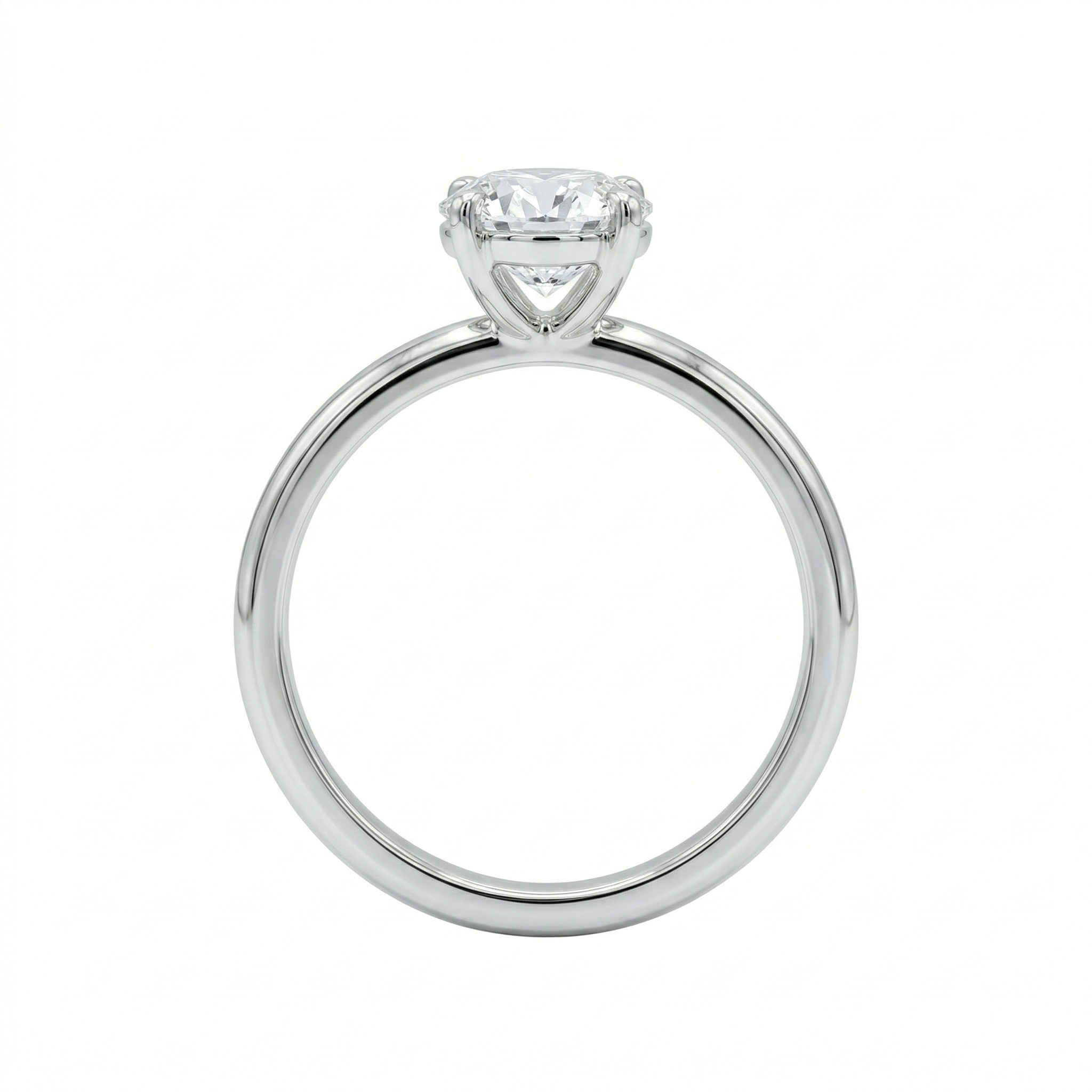 Four-Prong Oval Lab Diamond Ring