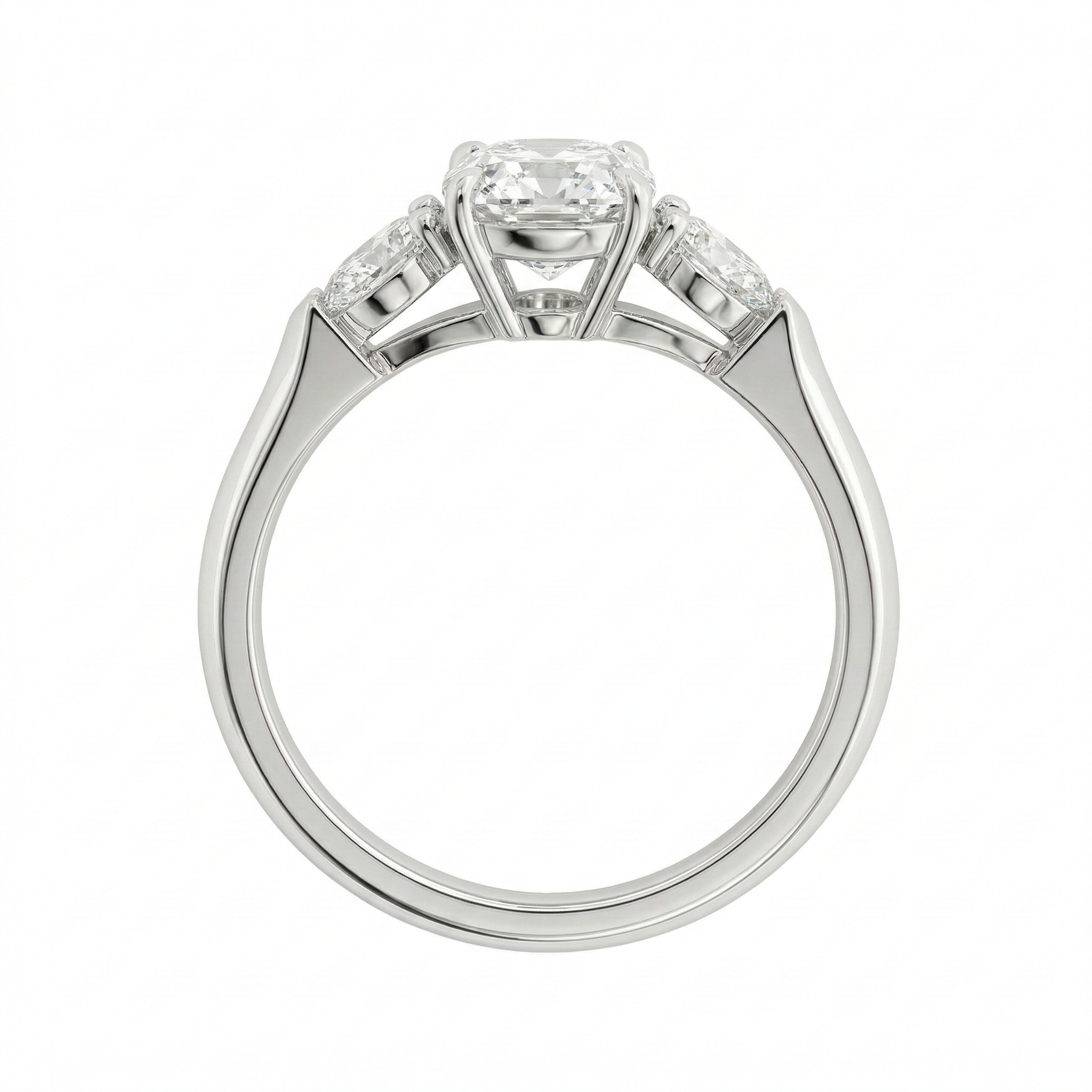Three-Stone Oval Lab Diamond Ring