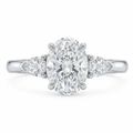Three-Stone Oval Lab Diamond Ring